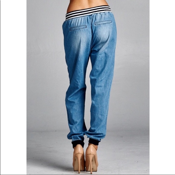 LAST—-Denim Jogger Pants - Picture 2 of 6